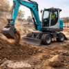 Mini-Bagger 8 Tonnen auf Rädern – Stage V