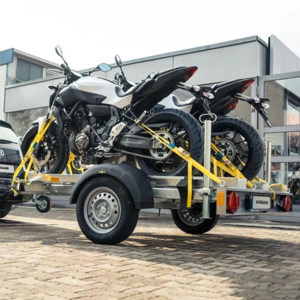 Motorradanhänger für 3 Motorräder, Einachser, 750 kg